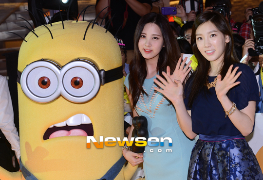 [PIC][04-09-2013]TaeYeon và SeoHyun xuất hiện tại buổi ra mắt bộ phim hoạt hình "Despicable Me 2" với tư cách là diễn viên lồng tiếng 201309041940102710_1