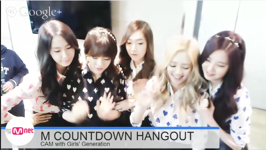 Girls' Geneartion se Presentan Google Hangout para "M! Countdown" de Mnet Screen-Shot-2014-03-05-at-6.50.43-PM