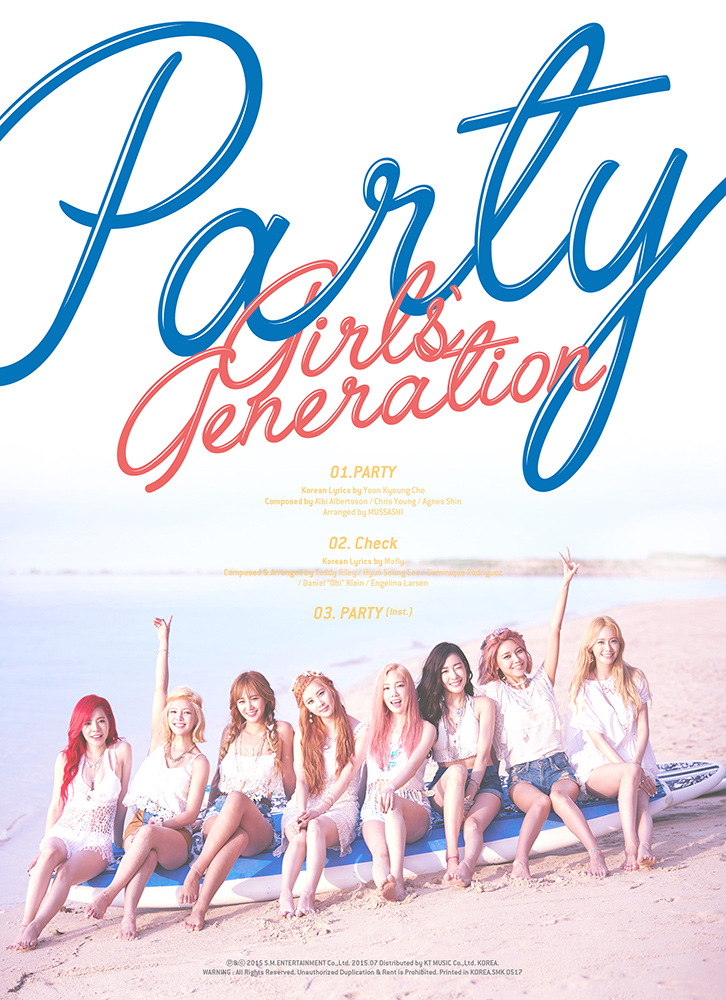 Girls' Generation lanzará sencillo "PARTY" el 7 de Julio Partysingle