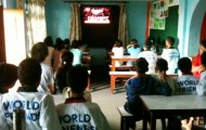 kids in nepal watch the boys